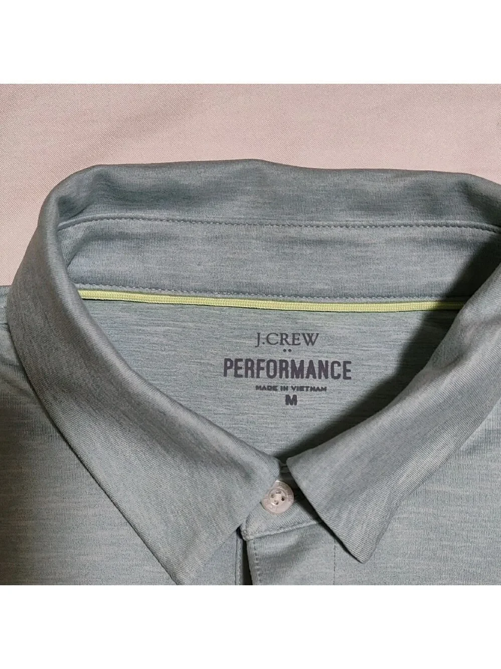 J. Crew Men's Slate Blue Long Sleeve Polo